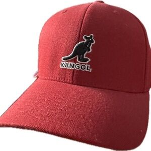 Kangol Red Flexfit Hat Cap Special Edition radio kangol with sticker